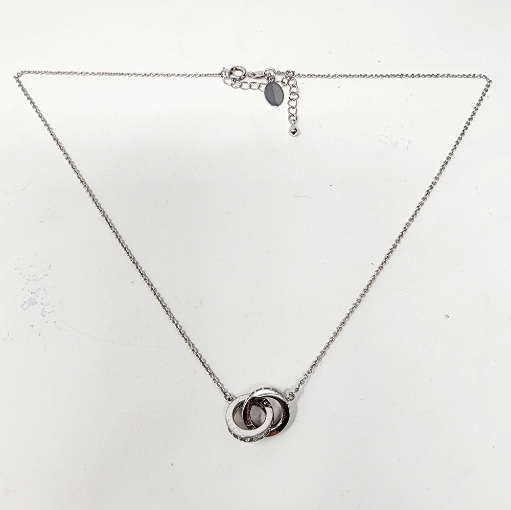 Express Unity Silvertone Rhinestone Links‎